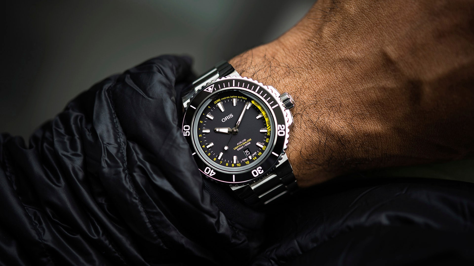 Aquis デプスゲージ - 01 733 7755 4154-Set MB | Oris